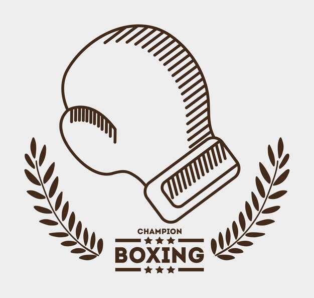 Glove boxing sport training icon