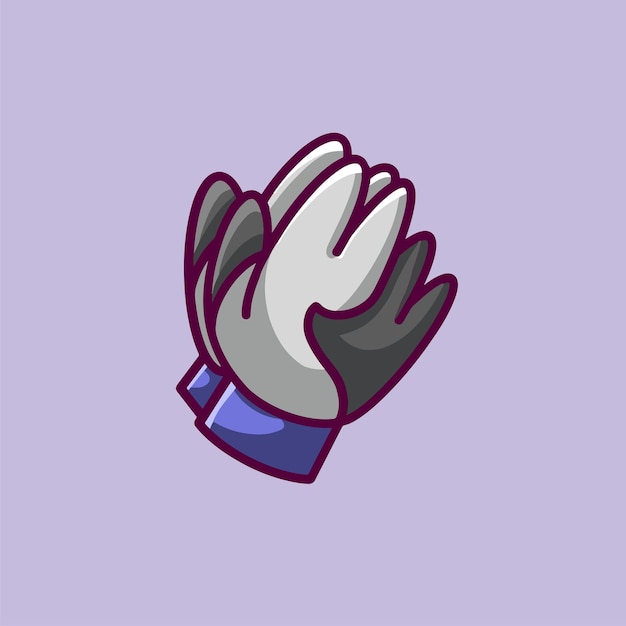 Vector gloves cartoon icon illustration