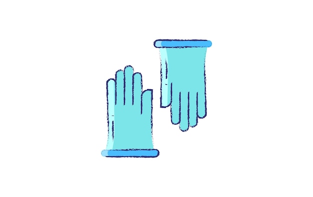 Gloves hand drawn illustration