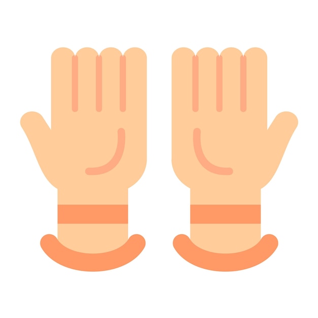 Vector gloves icon style