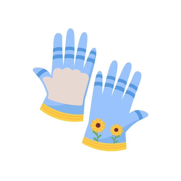 Vector gloves spring illustration