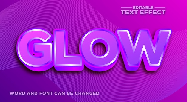 Glow 3D text Effect