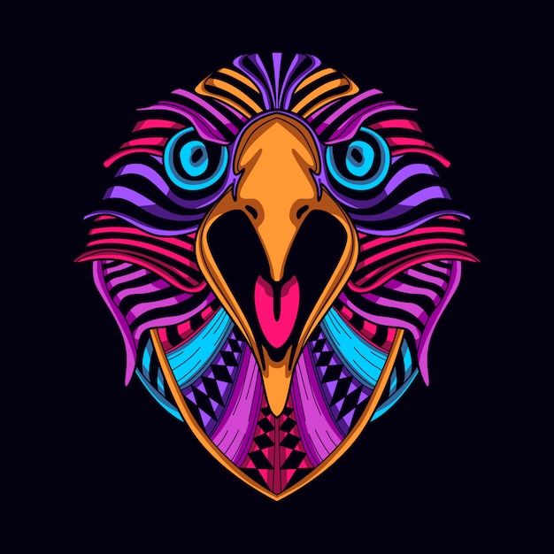 glow color eagle face