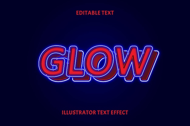 Effetto testo glow modificabile