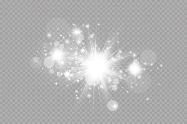 Glow effect.  illustration. christmas dust flash. snow is falling. snowflakes.