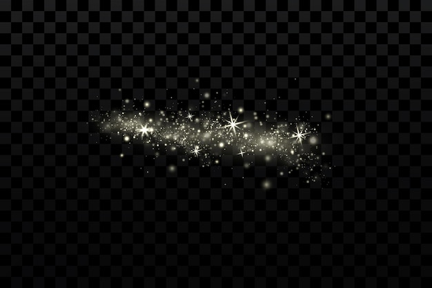 Vector glow effect vector illustration christmas dust flash snow is falling snowflakes