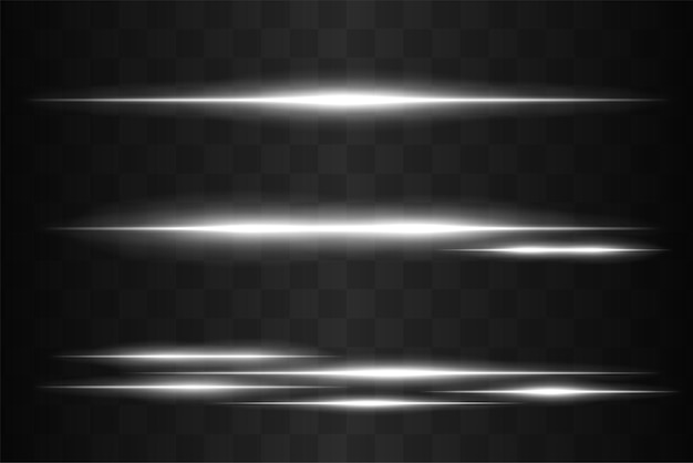 Glow Horizontal glowing flares arranged in vertical sequence with blurred edges Smooth transitions create motion effect and depth across transparent grid background