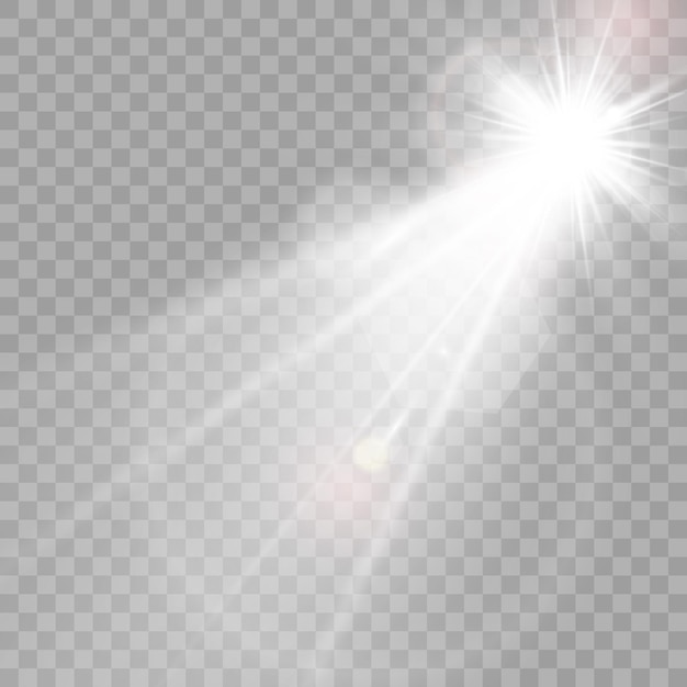 Glow isolated light effect set lens flare explosion glitter line sun flash and stars Abstract