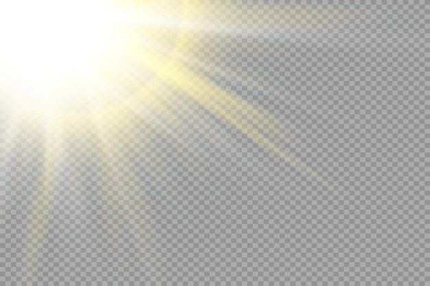글로우 격리 된 흰색 투명 조명 효과 세트 렌즈 플레어 폭발 반짝이 라인 태양 플래시