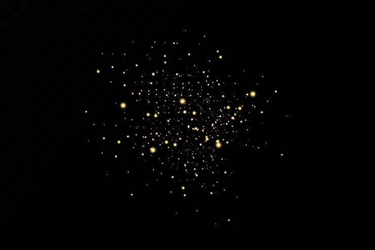 Glow lichteffect illustratie. flash stof. Stofdeeltjes flikkeren