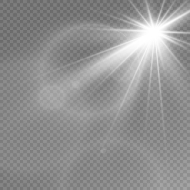 Glow lichteffect. Ster barstte van sprankeling of zonlicht