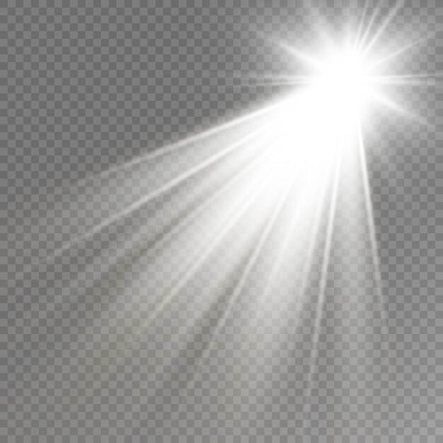 Glow lichteffect. Ster barstte van sprankeling of zonlicht