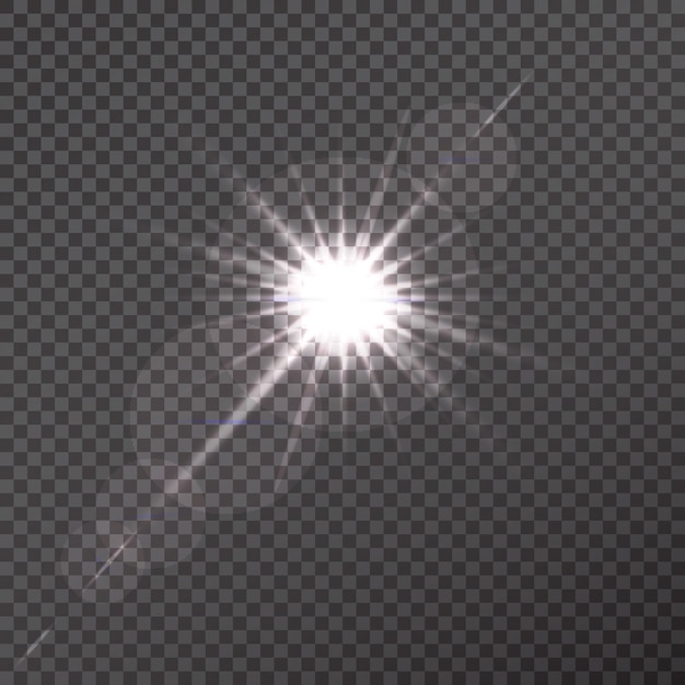 Vector glow light background with lens.