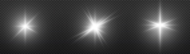 Glow light effect, Bright sun or star. Vector transparent sunlight. Special flash light effect. Sun.