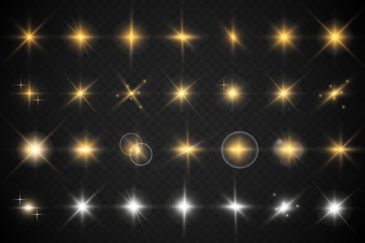 Vector glow light effect collection