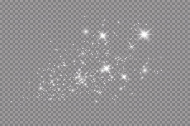 Glow light effect. illustration. Christmas flash. dust