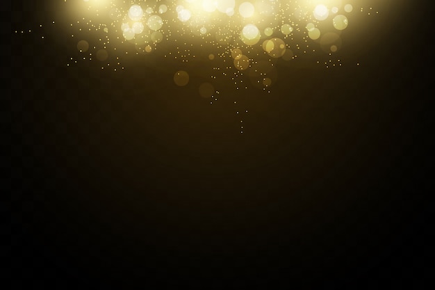 Glow light effect  illustration. flash dust. dust particles flicker