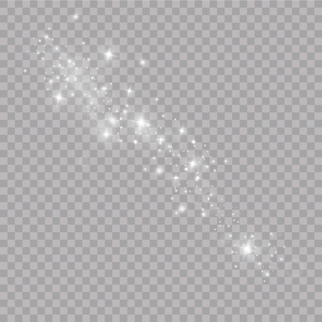 Effetto luce bagliore. illustrazione. polvere di stelle.