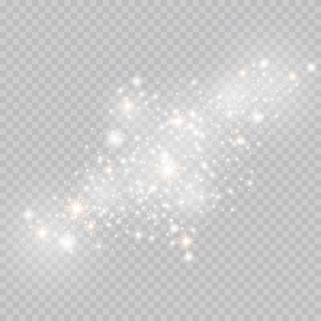 Glow light effect. Sparkle isolated. Sparkling magical dust particles.