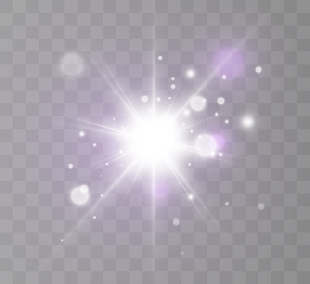 Glow light effect star barstte met glitters