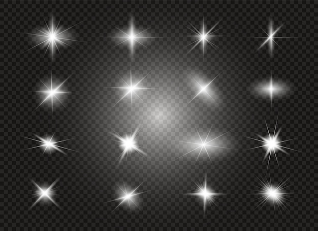 Glow light effect. Star burst with sparkles.  illustration.