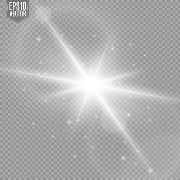 Glow light effect. Star burst with sparkles.Sun illustration