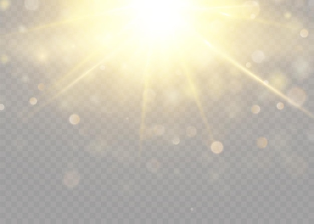 Glow light effect star burst with sparkles sun vector illustration