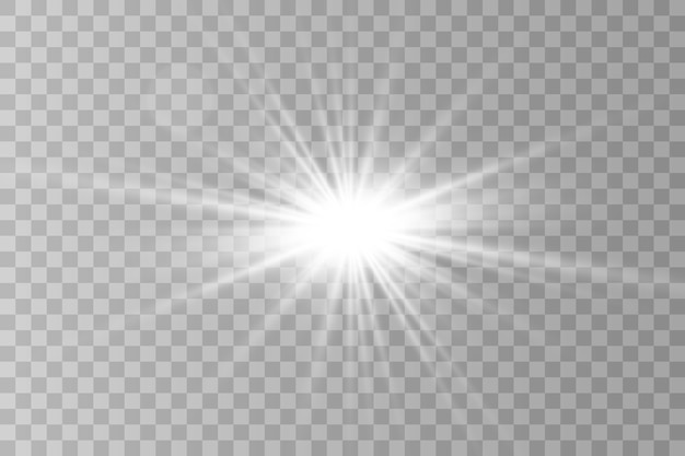 Glow light effect. Star burst with sparkles.Sun. 