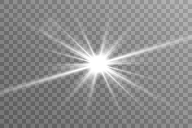 Glow light effect. star burst with sparkles.sun.