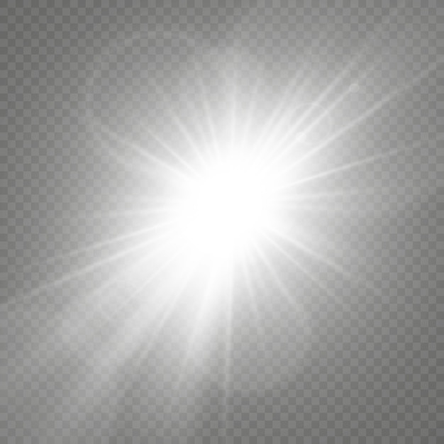 Vector glow light effect. star burst with sparkles.sun.