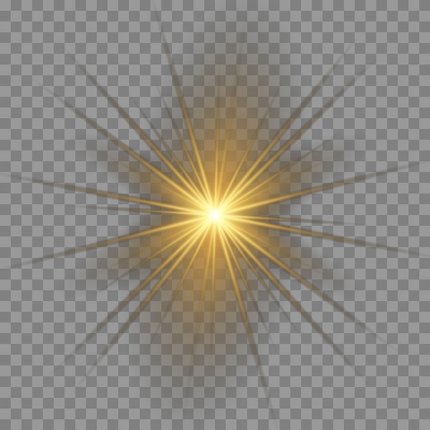Glow light effect. Star burst with sparkles. Sun.