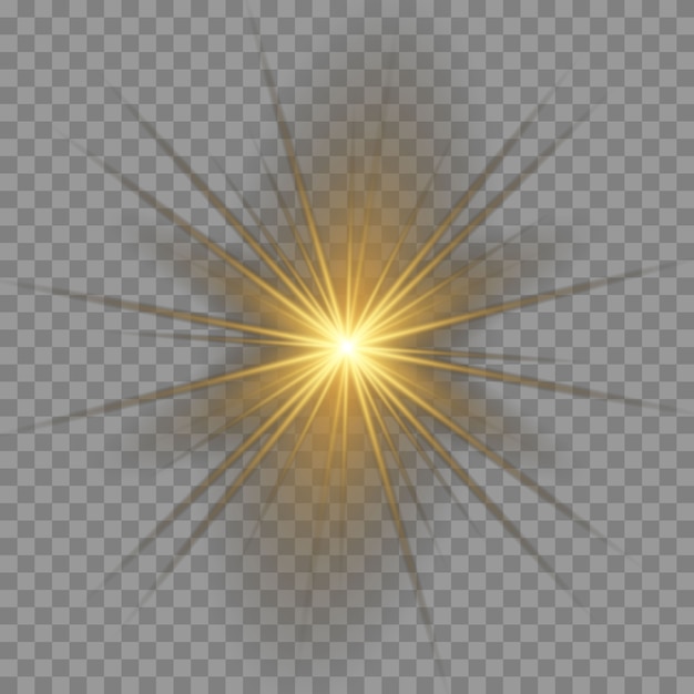 Vector glow light effect. star burst with sparkles. sun.