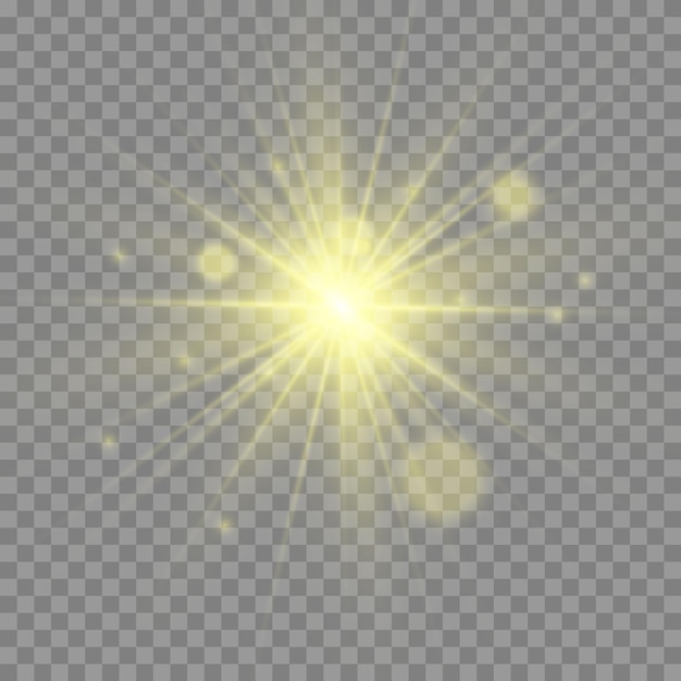 Glow light effect. Star burst with sparkles.Sun.