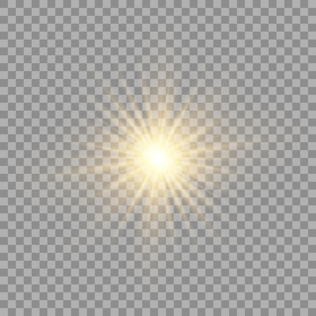 Glow light effect. Star burst with sparkles.Sun.