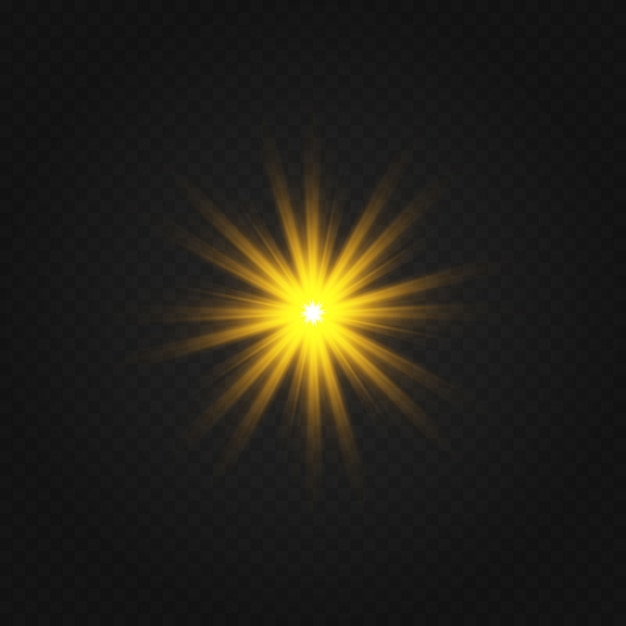 Vector glow light effect. star burst with sparkles.