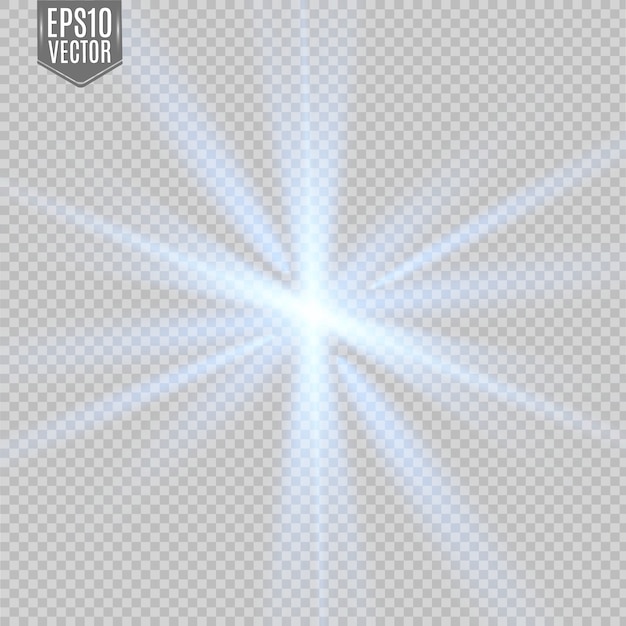 Vector glow light effect. star burst with sparkles.