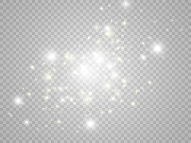 Glow light effect. Star burst with sparkles.