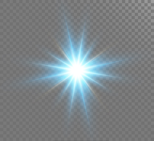 Effetto luce bagliore. star burst