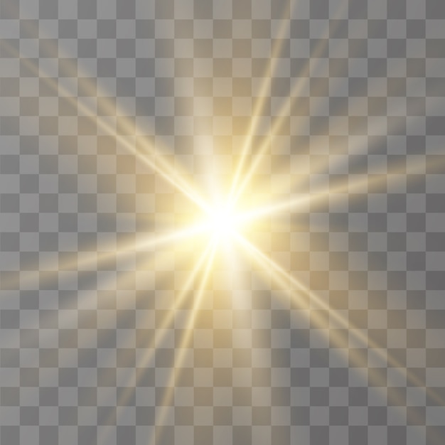 Glow light effect. The star exploded in sparkles.    illustration