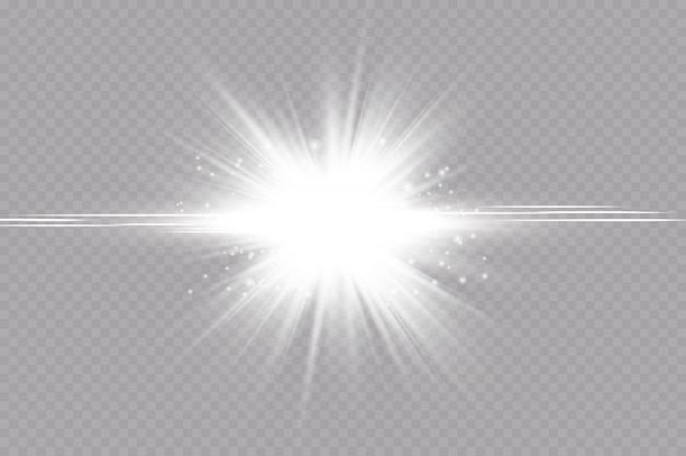 Вектор Свечение световой эффект. звездообразование с блестками.