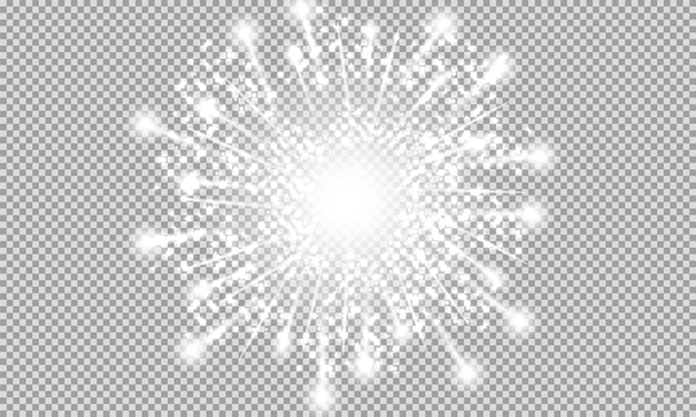 Vector glow light effect. starburst