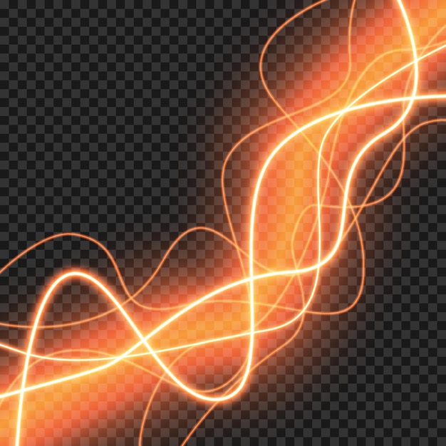 Vector glow line light effect