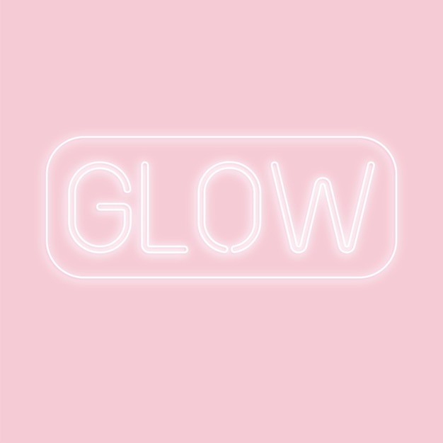 GLOW neon text effect eps file