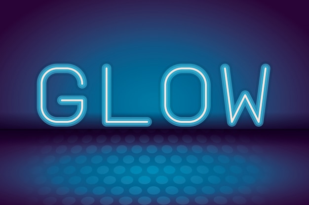 Vector glow neonreclame