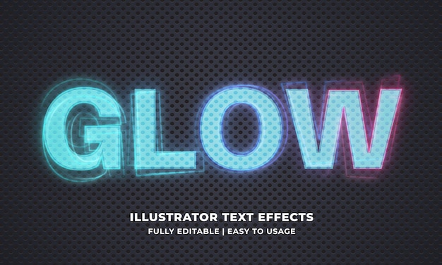 Glow  text effect template