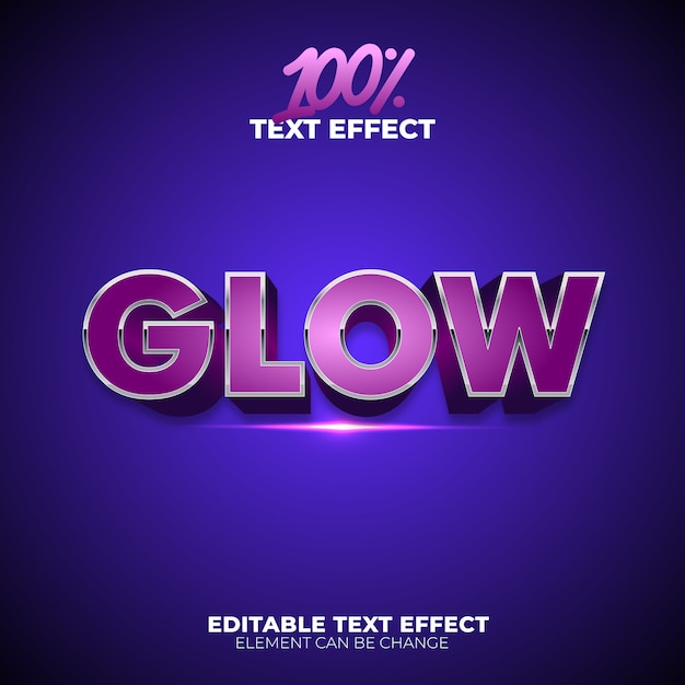 Vector glow text effect