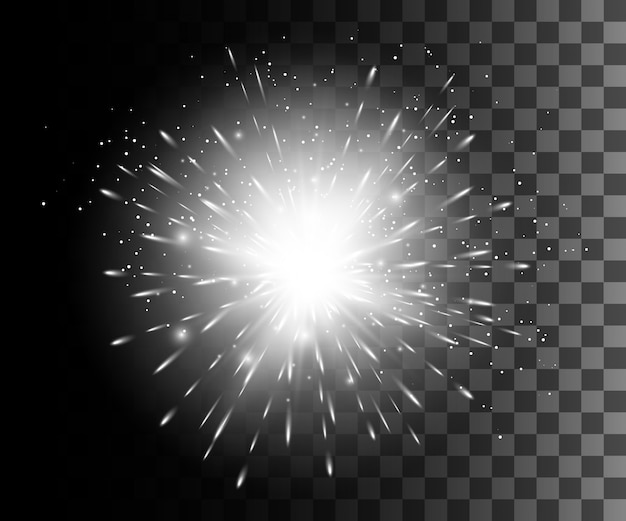 Glow  white transparent effect, lens flare, explosion, glitter, line, sun flash, spark and stars. for illustration template art ,  for christmas celebrate, magic flash energy ray