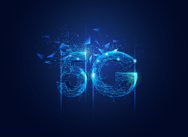 Glowing 5g background