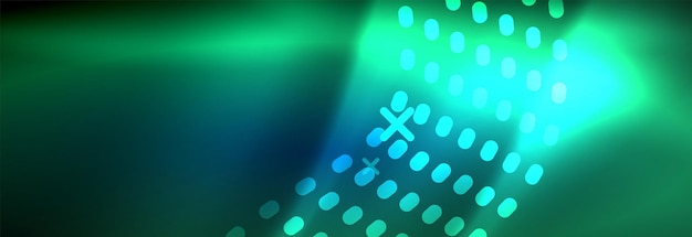 Glowing abstracte golf op donkere glanzende beweging magische ruimte licht Vector techno abstracte achtergrond