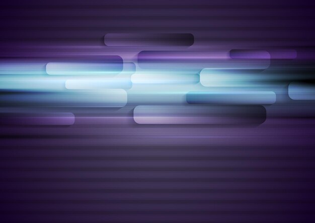 Vector glowing blue and purple tech striped abstract background